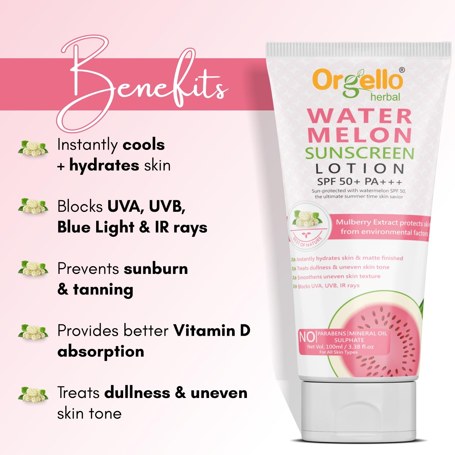 Water melon sunscreen lotion